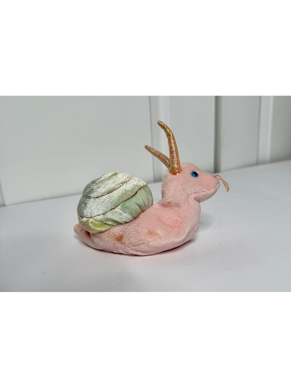 Ty Beanie Baby Swirly Snail Pink Pastel Plush 1999 With Tags